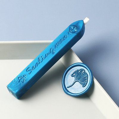 Сургуч із ґнотом перламутровий світло-синій Scr165 фото